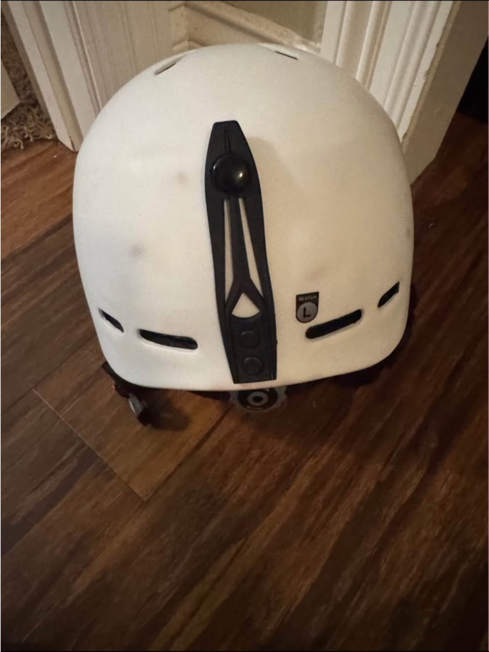 White Snow/Ski Helmet with Black Trim